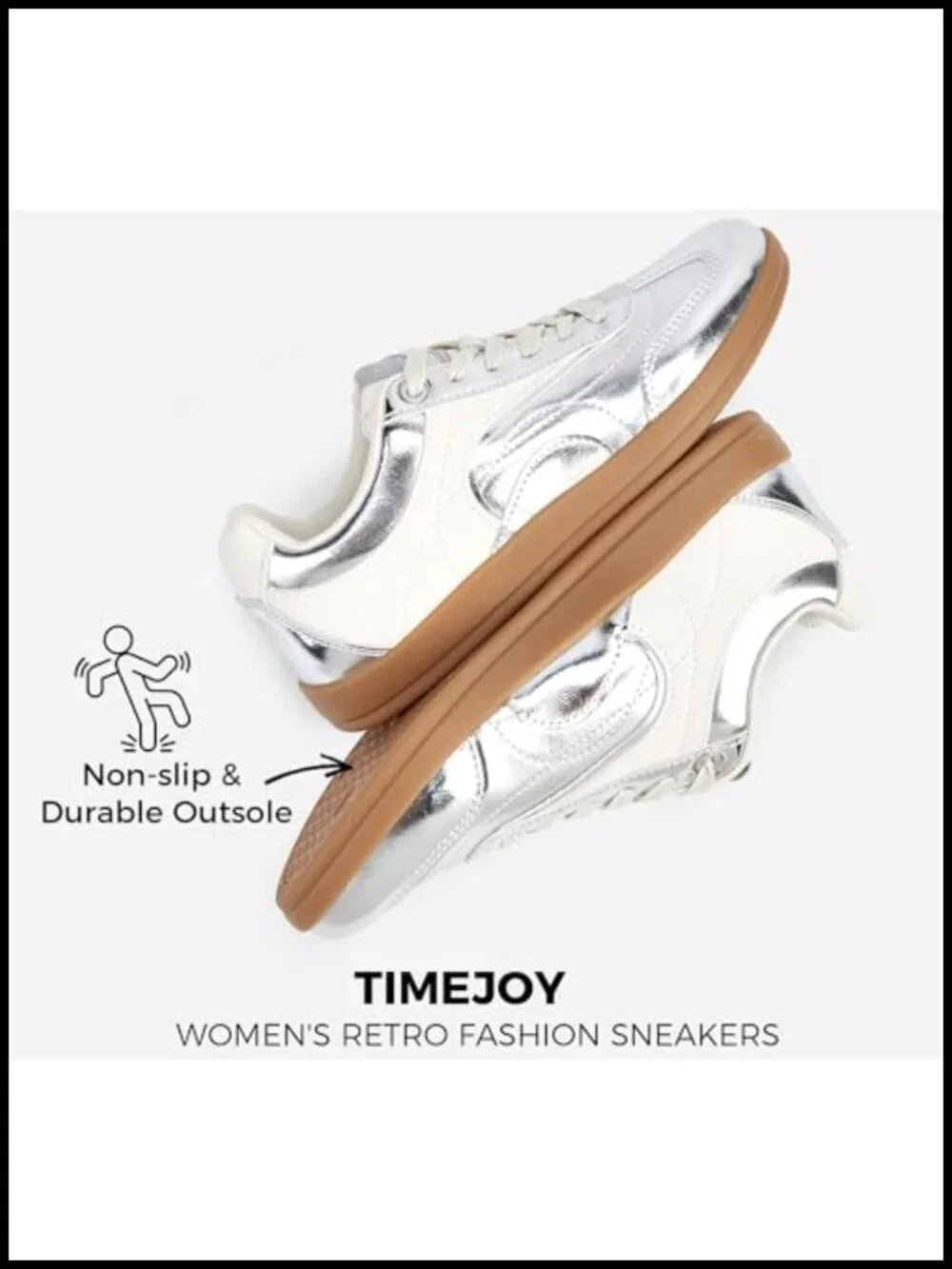 Vintage Retro Fashion Sneakers Non-Slip Lace-Up Casual Comfort Walking Shoes